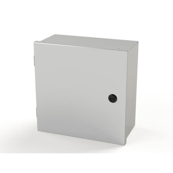 1/4 Turn Latch Electrical Enclosures, 12 in H, 6 in D, 12 in W, NEMA 1, Carbon Steel